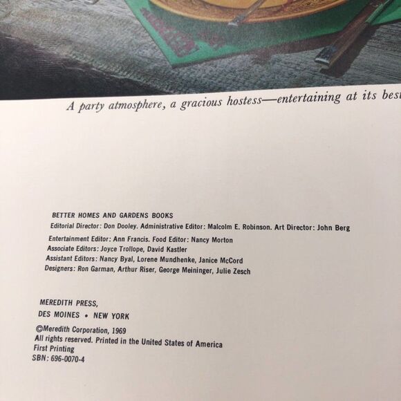 COPY - VINTAGE 1969 Better Homes & Garden Entertaining - Picture 3 of 9